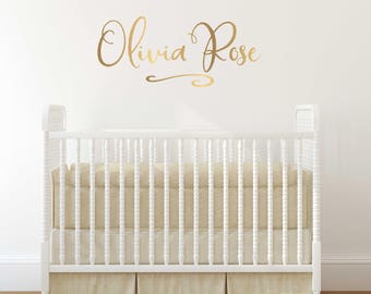 Name Wall Decal, Nursery Art, Nursery Name Sign, Nursery Decor, Vinyl Decal, Baby Girl Name Signs, Nursery Wall Decal, Personalized Baby