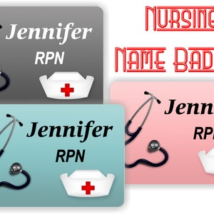Nurse name badge | Etsy