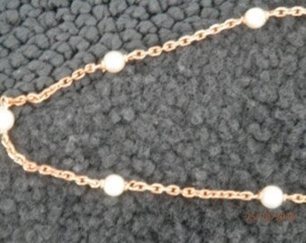 Necklace in gold 18 k and freshwater pearls