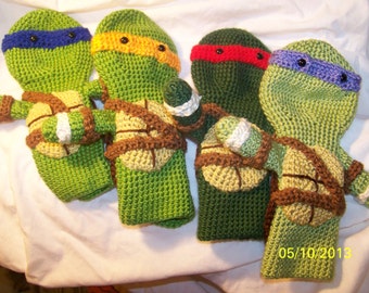 Crochet Ninja Turtles golf club cover Great for Fahter's Day