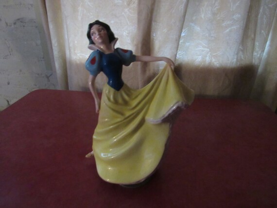 Snow White music box ceramic figure