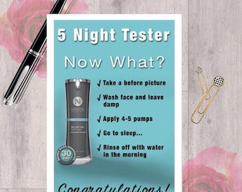 5 Night Nerium Sample Cards- 25 each