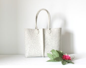 Elegant and Casual Felt Bag from Italy, Tote Bag, Market Bag, Felt Tote, Everyday Tote, gift for her, stocking fillers.