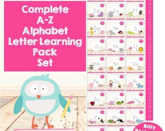 Complete A-Z Alphabet Letter Learning Pack Set | Preschool Curriculum | Pre-K