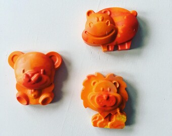 Handmade Crayons - dinosaurs, animals, robots, hearts, etc.