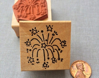 Firework Rubber Stamp