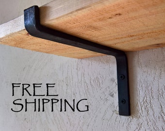 SALE! Steel Shelf Bracket, Forged, Iron Shelf Bracket, Kitchen Bracket, Metal Shelf Bracket, Open Shelf, Custom Shelving, Farmhouse, Rustic