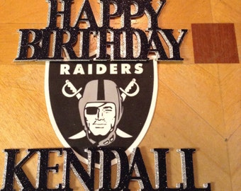 Raiders Personalized Cake Topper