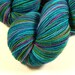 Hand Dyed Sock Yarn - Sock Weight Superwash Merino Wool Yarn - Aegean Multi - Indie Knitting Yarn, Fingering Yarn, Turquoise Blue Green