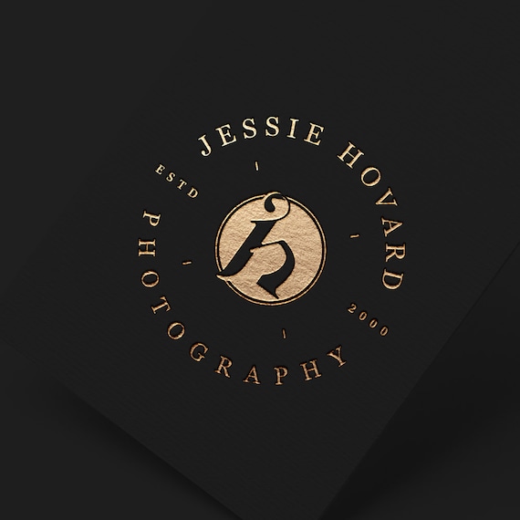 OOAK Logo, Photographers Logo, Custom Logo for Photographer, Business Stamp Logo, Glitter Gold Logo, Elegant Logo, Logo Luxe, Circle Logo