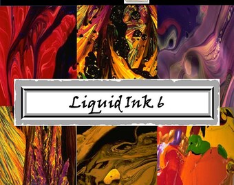 Liquid Ink Textures - Liquid Paint Textures - Liquid Digital Paper - Ink Splatters - PNG Images