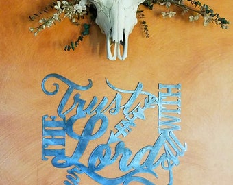 Metal scripture wall art, Trust in the Lord with all your heart
