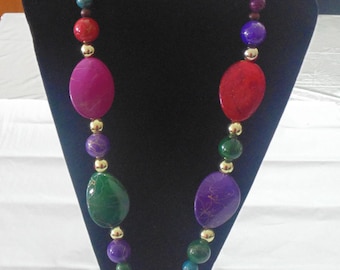 Colourful Chunky Beaded Necklace