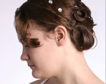 3 Large Crystal Hair Snaps - Round Silver Rim Edition -- Made with Swarovski Crystal Element Rhinestones