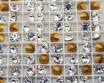 SS50 Clear Crystal Swarovski Rhinestones Chatons - Article 1100 First Quality Machine Cut Crystal - 6 pc