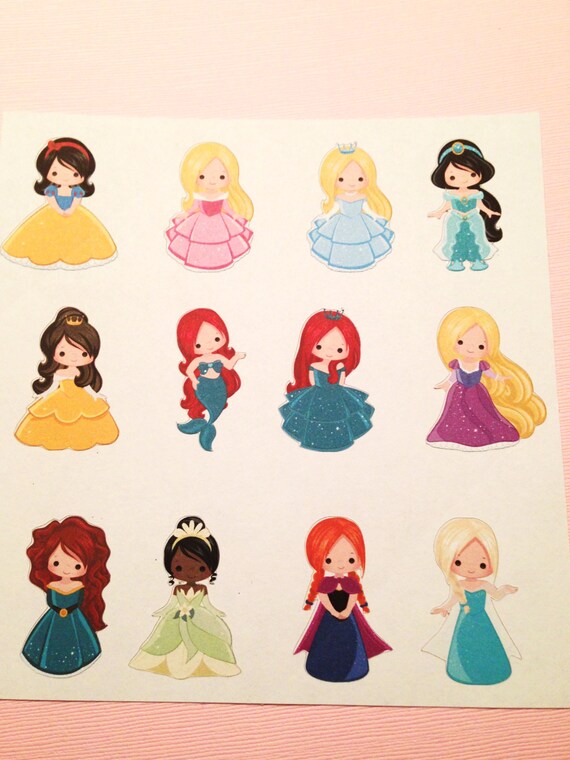 princess stickers set of 12 princess party planner