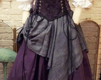 Purple Renaissance Corset Dress Witch Wench custom Gown costume