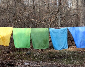 Hand-Dyed Play Silks - Large Waldorf Play Silks - 35" x 35"