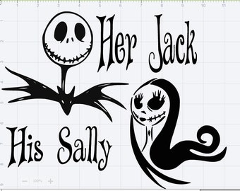Download Jack and sally svg | Etsy