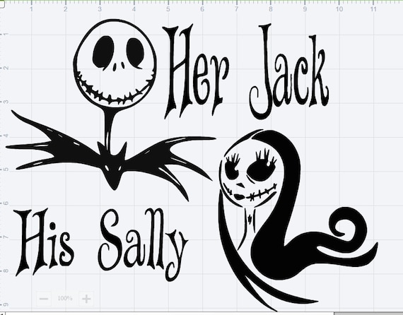 Her Jack His Sally Nightmare Before Christmas SVG EPS DXF