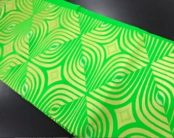 Nagoya obi green gold, vintage Japanese obi with Geometric pattern, silk obi belt, vintage obi, green gold_0001