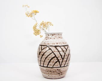 Brown vintage mid-century vase