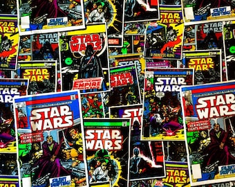 Star Wars Retro Comicbook Fabric By The Yard