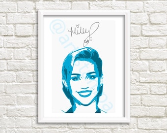 Miley Cyrus Printable Art with signature