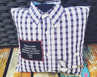 Shirt Memory Pillow, Loved One Pillow, Personalized Memory Pillow