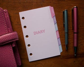 MINI Size Subject Dividers - 'Pastel' #733 - Fits FILOFAX