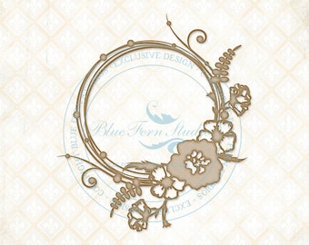 Blue Fern Studios Laser Cut Chipboard Circle Flourish