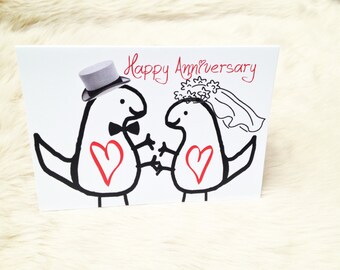 Dinosaur anniversary card. Anniversary card. Dinosaur card