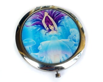 Compact Mirror Jellyfish Girl
