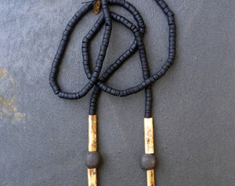 Long Necklace, Long Boho Necklace, Pendant Necklace, Big Long Necklace, Wabisabi Rustic Necklace, Tribal Statement Necklace, Rustic Necklace