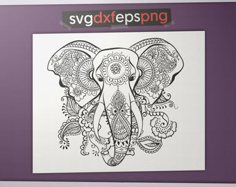Mandala svg Elephant svg svg file for cricut Mandala clipart Elephant clipart Mandala digital Mandala png Mandala eps Mandala dxf download