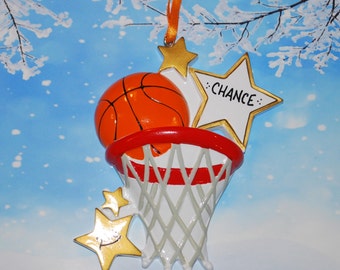 Personalized BASKETBALL Christmas Ornament
