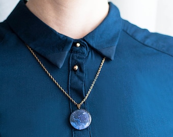 Constellation necklace astronomy jewelry galaxy necklace nebula