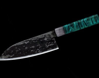World's Finest Takeda AS 6 3/4 in Santoku Nicknamed "Jewel of the Nile 3" *