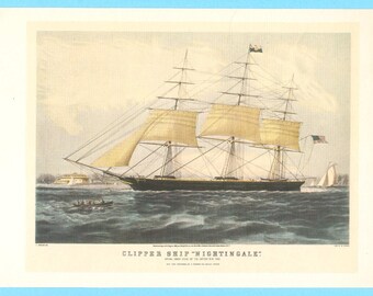 Clipper Ship Nightingale book illustration.