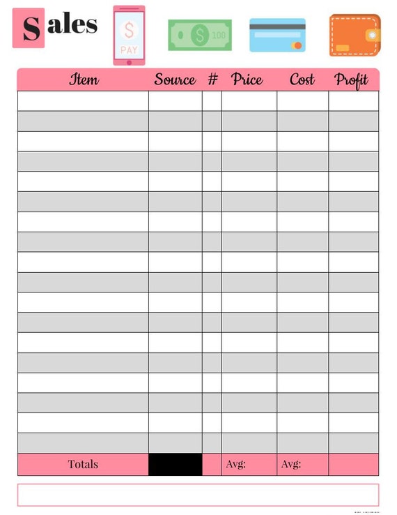 office space money money printable sales tracker sheet small