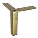 Metal Furniture Legs, Metal Feet,5"H, Brushed Brass Chrome Satin Nickel Square Legs Unique, Modern DIY Made Affordable 4pc