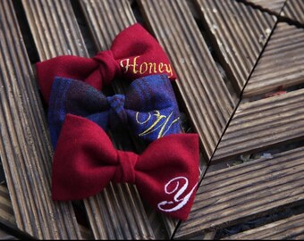Custom made Embroidery Letters Bowtie