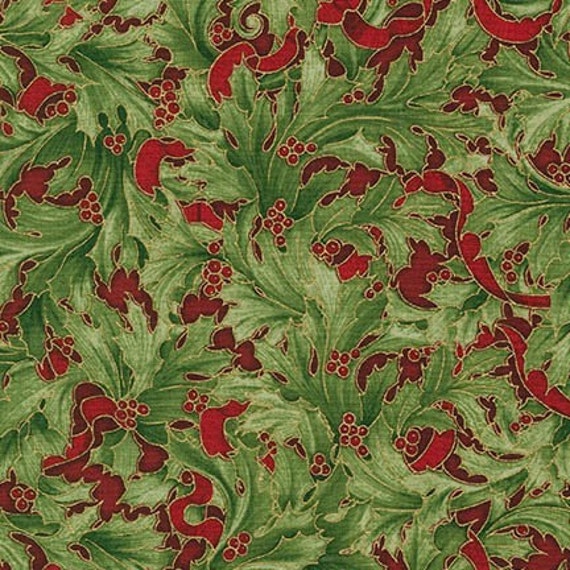 Winter's Grandeur 4 gold Fabric By Robert Kaufman