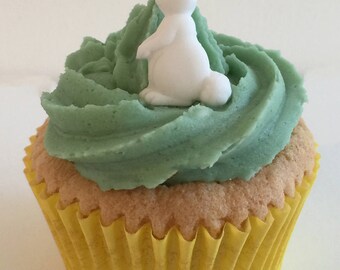 6 White Sugar Bunnies- Handmade with a lot of love in the UK.