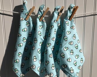 Cloth Napkins Set of 4 10" Sweet Penguins Print