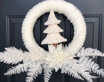 Decomesh Christmas Wreath For Front Door Blue Christmas