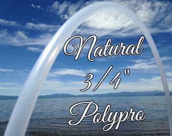 3/4" Natural Polypro Practice Hula Hoop - Colapsible Travel Hoop - You Pick the size