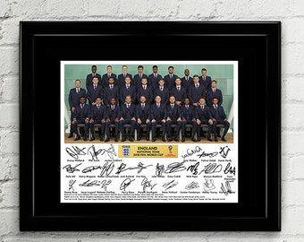 England Football 2018 Fifa World Cup Russia National Team Squad - RPT Signed Autograph Soccer - The Three Lions, Harry Kane, Alli, Sterling