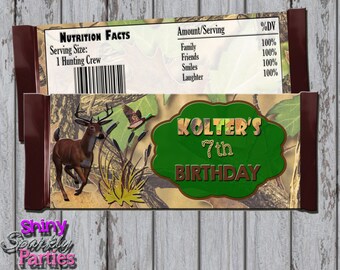 HUNTING CANDY Bar WRAPPERS, Camo Candy Bar Wrappers, Hunting Candy Bar Party Favors, Hunting Candy Bar Wraps, Deer, Hunting, Outdoors, Boy,