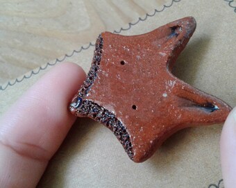 Fox jewelry / Ceramic jewellery / Ceramic brooch / Handmade jewelry / Fox gift / Ceramic fox / Animal brooch / Handmade ceramics